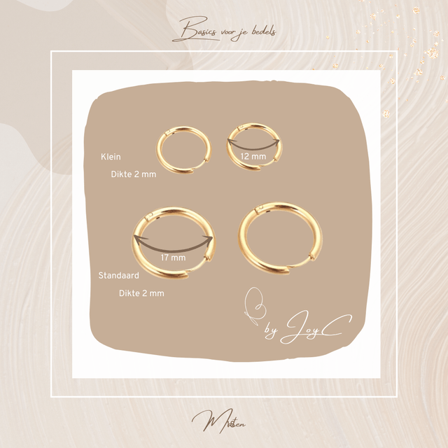 Oorbel set 18K verguld 