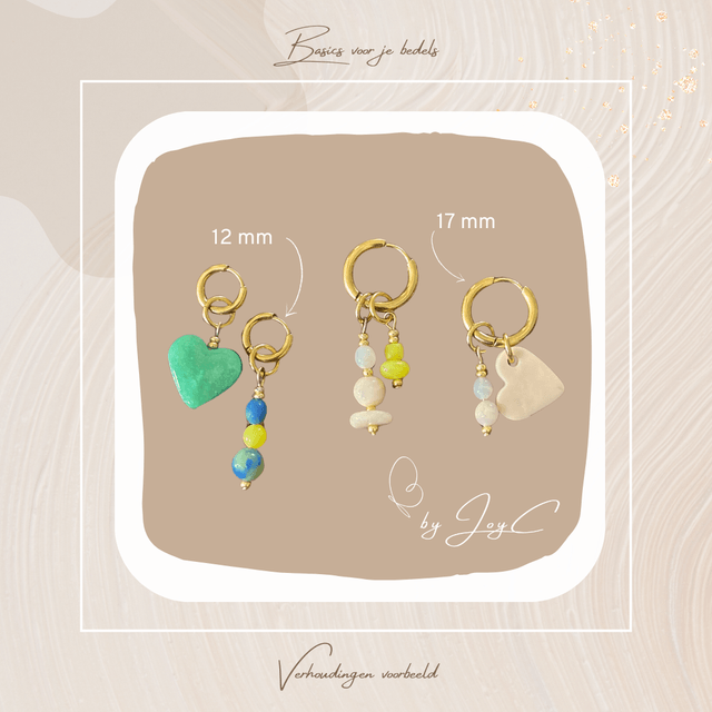 Oorbel set 18K verguld 
