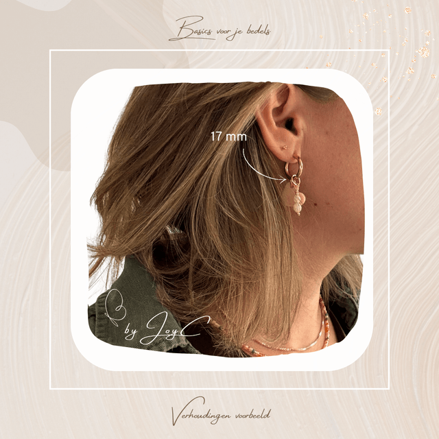 Oorbel set 18K verguld 